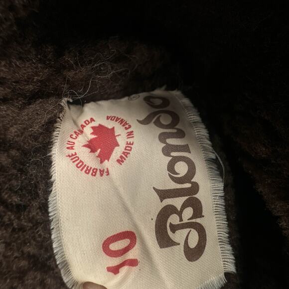 VTG 70s Blondo Leather Boots 10 Shearling Western Winter Distressed boho Hippie - Picture 16 of 16